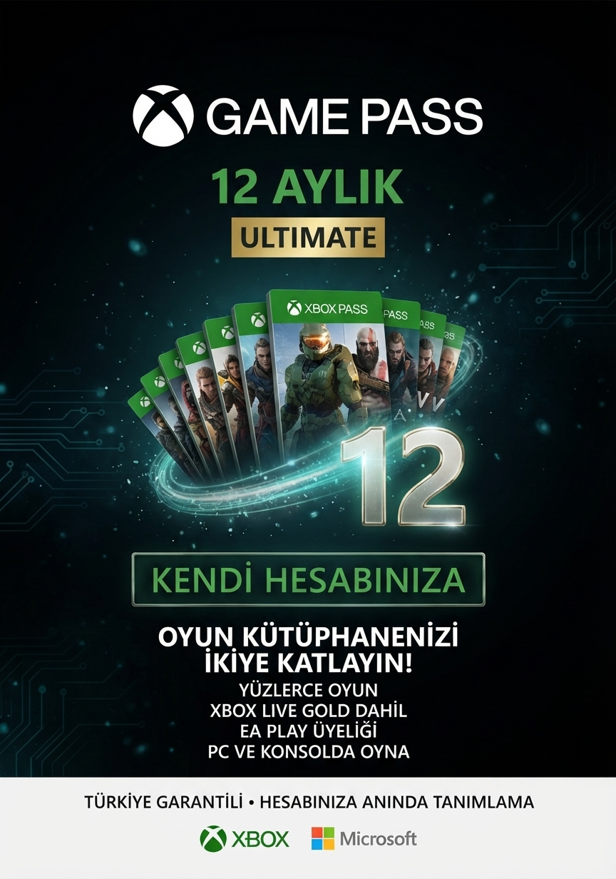 Xbox Game Pass Ultimate 12 Aylık (Kendi Hesabınıza)